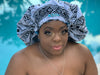 Portsmouth Bonnet – Handmade Cotton Bonnet with Blue Satin Lining