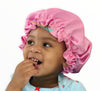 Reversible Pink-on-Pink Satin Bonnet for Toddlers