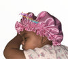 Reversible Pink-on-Pink Satin Bonnet for Toddlers